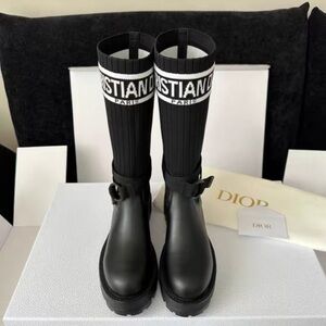 Dior Black Ankle Boots with Logo Detail